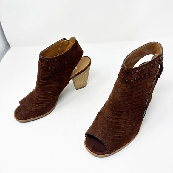 Paul Green Brown Suede Ankle Booties Size 9.5 Cayanne - Picture 7 of 8
